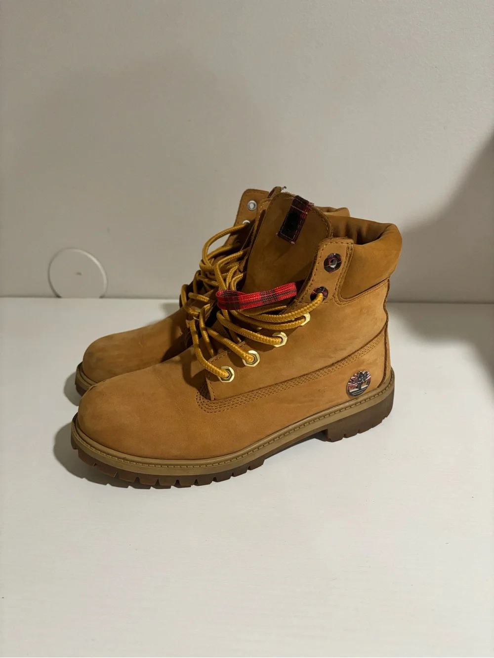 Timberland Kids Wheat Tan Lace-Up Boots